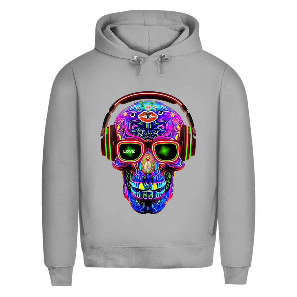 Herren Premium Bio Hoodie Skull Design