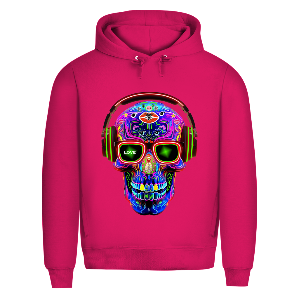 Herren Premium Bio Hoodie Skull Design