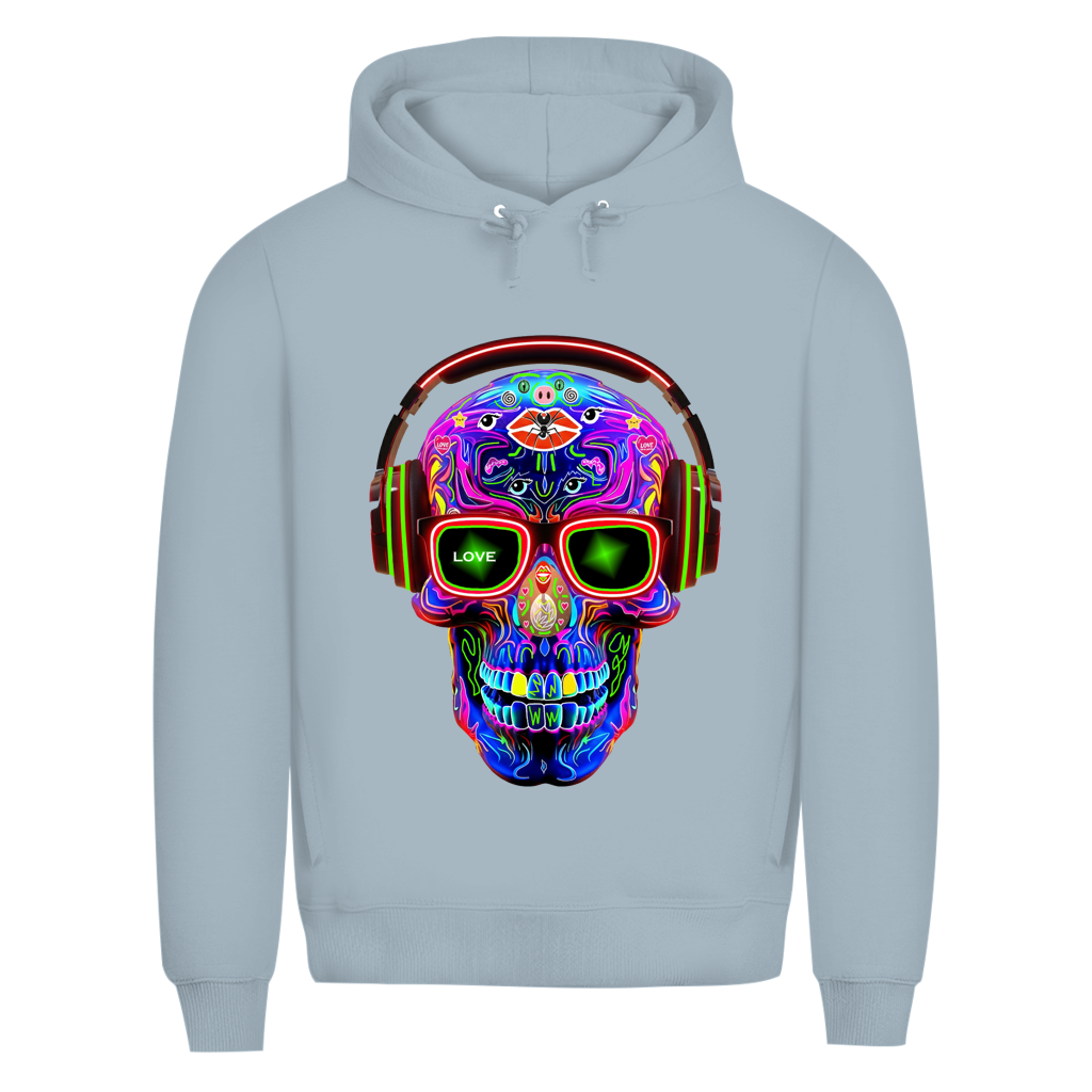 Herren Premium Bio Hoodie Skull Design