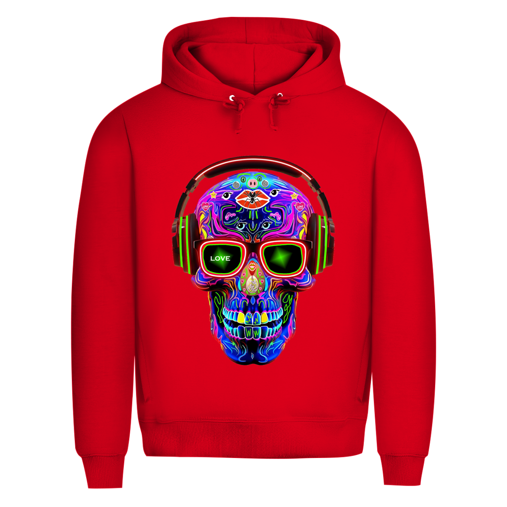Herren Premium Bio Hoodie Skull Design