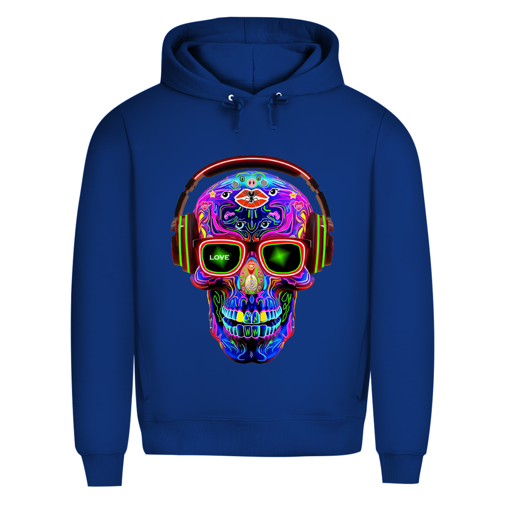 Herren Premium Bio Hoodie Skull Design