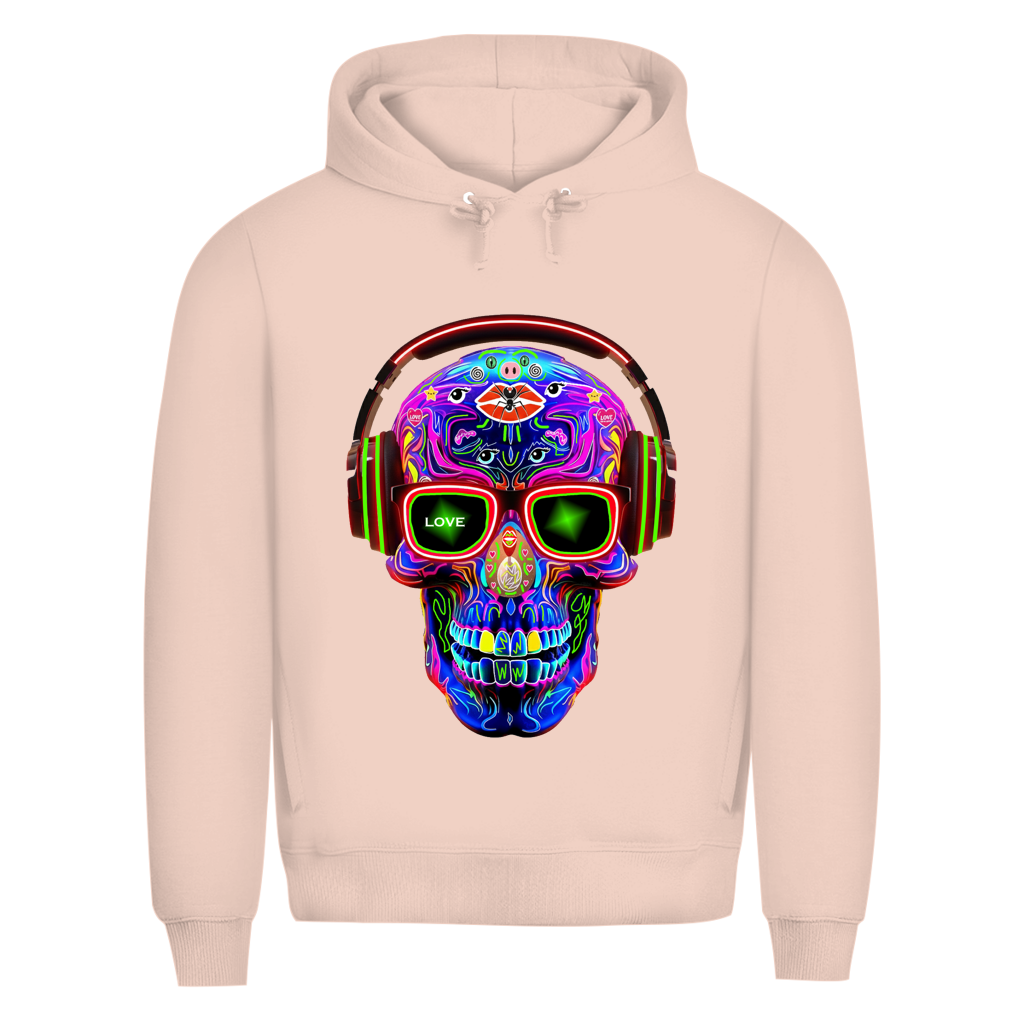 Herren Premium Bio Hoodie Skull Design