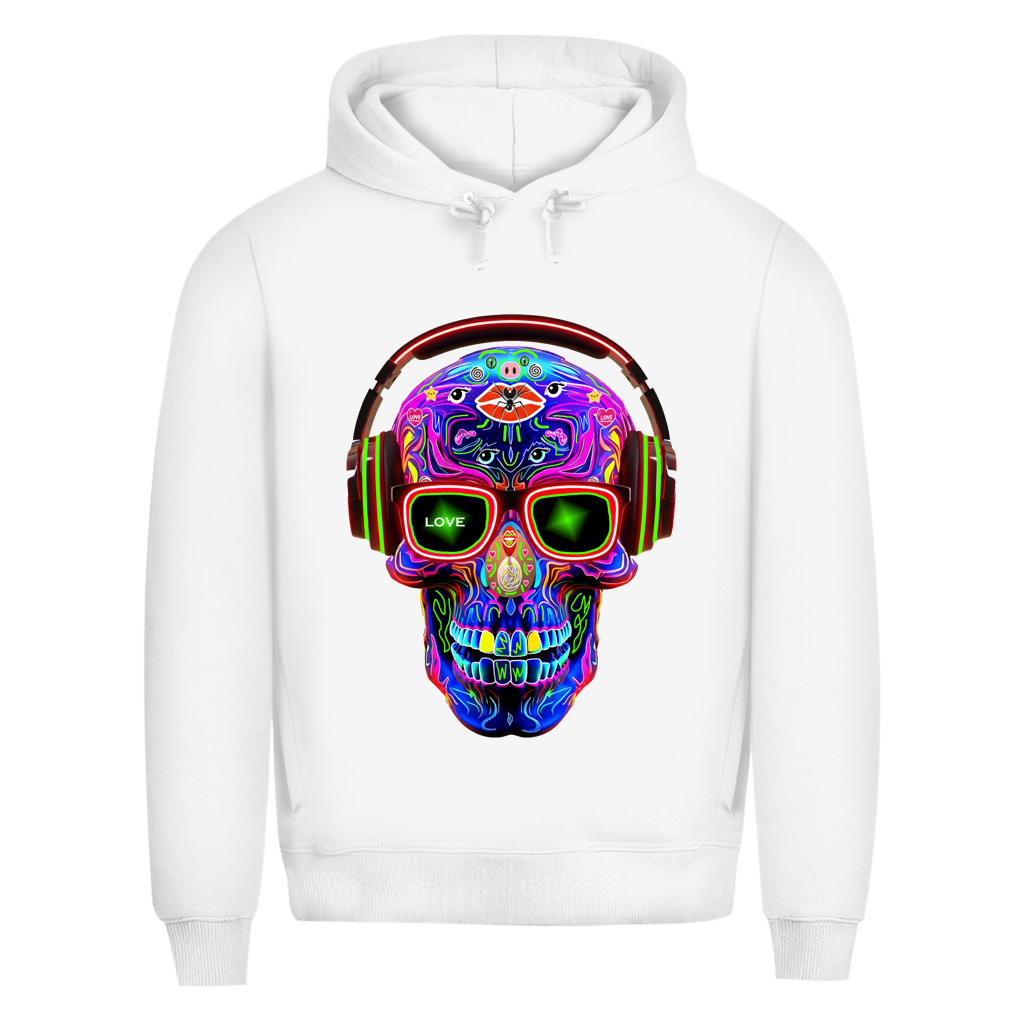 Herren Premium Bio Hoodie Skull Design