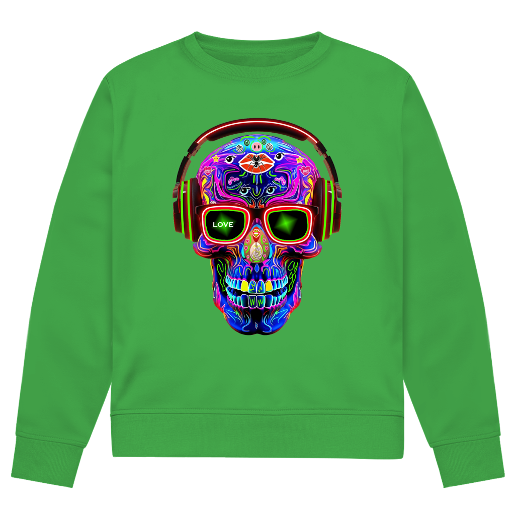 Herren Premium Bio Sweatshirt Skull Design