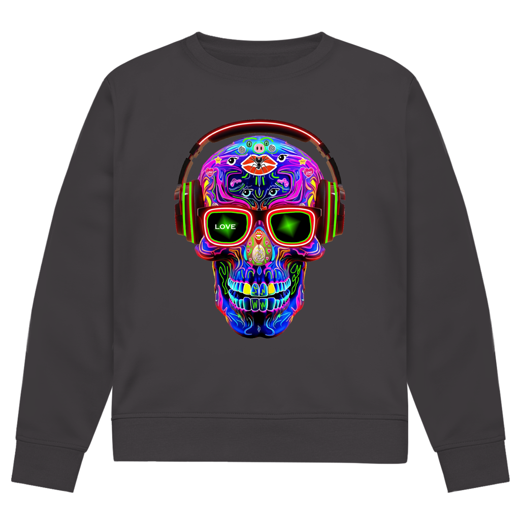 Herren Premium Bio Sweatshirt Skull Design