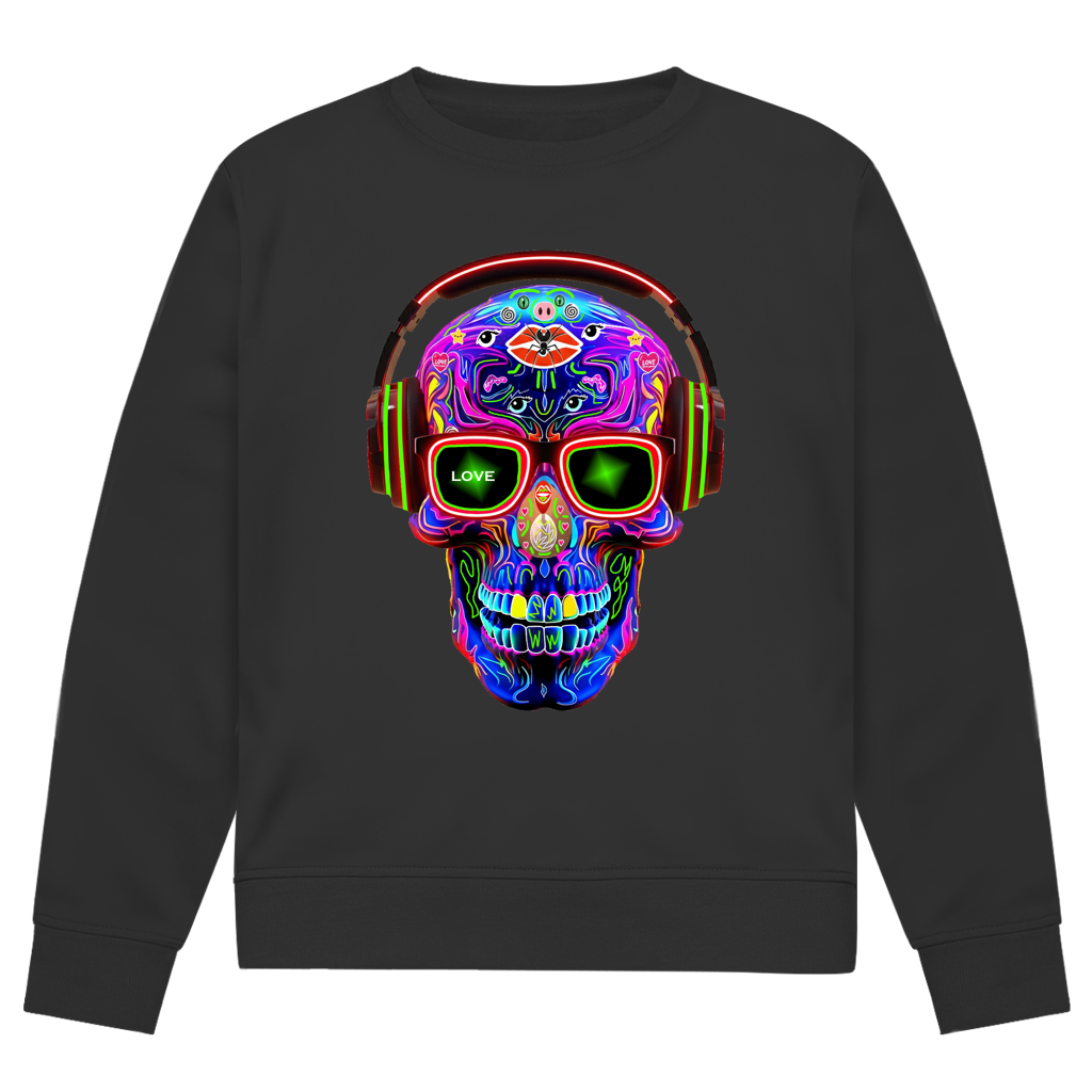 Herren Premium Bio Sweatshirt Skull Design