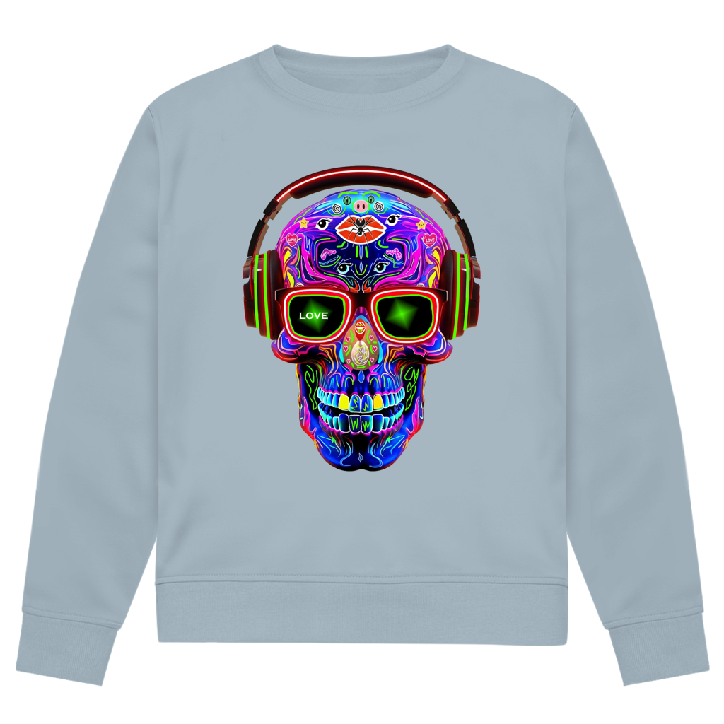 Herren Premium Bio Sweatshirt Skull Design