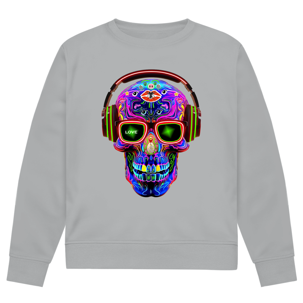 Herren Premium Bio Sweatshirt Skull Design