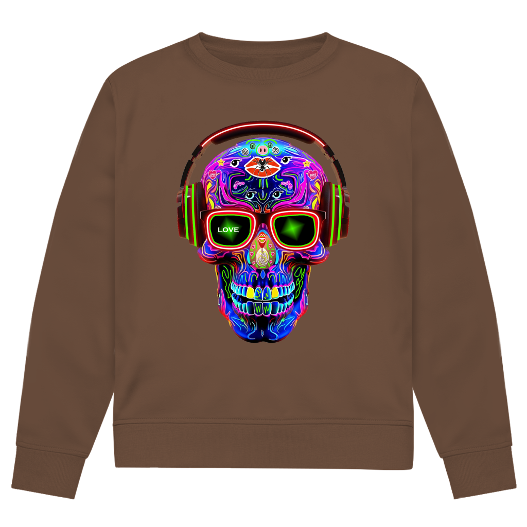 Herren Premium Bio Sweatshirt Skull Design