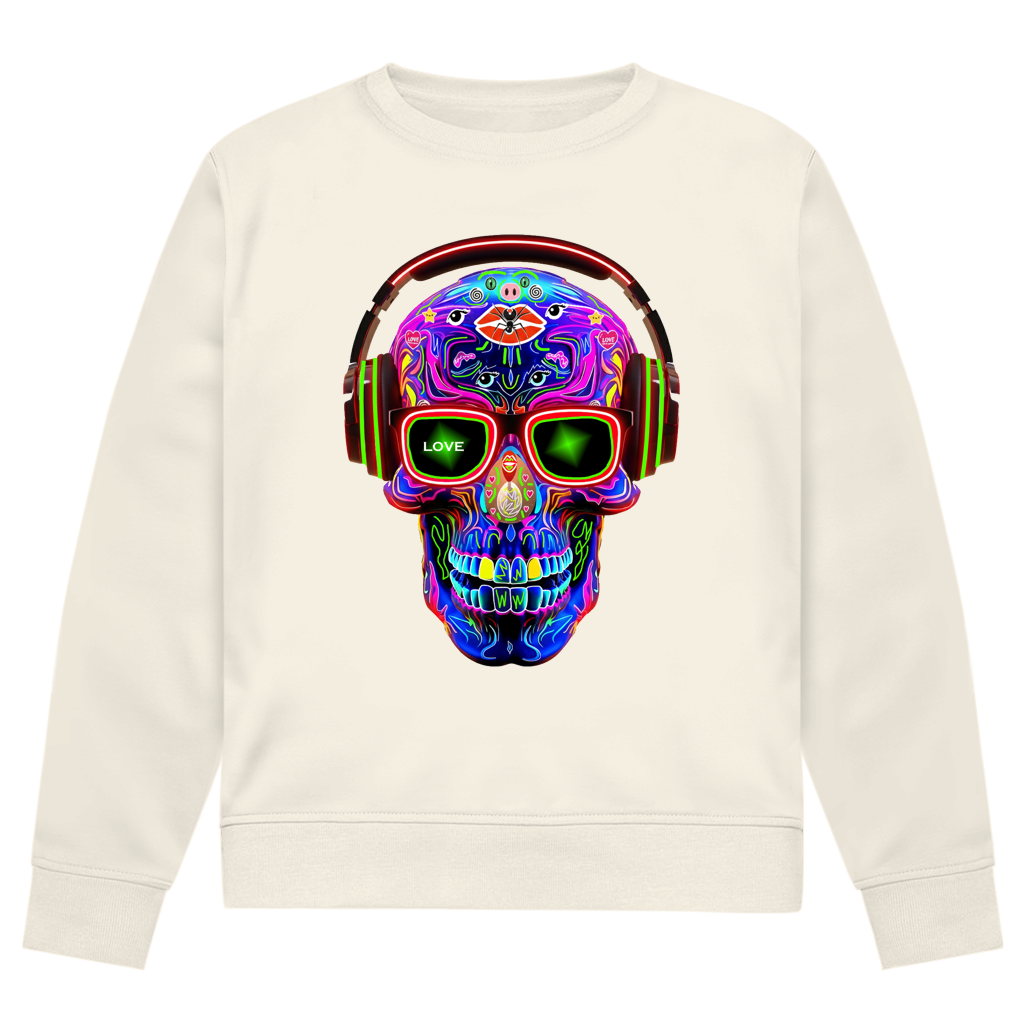 Herren Premium Bio Sweatshirt Skull Design