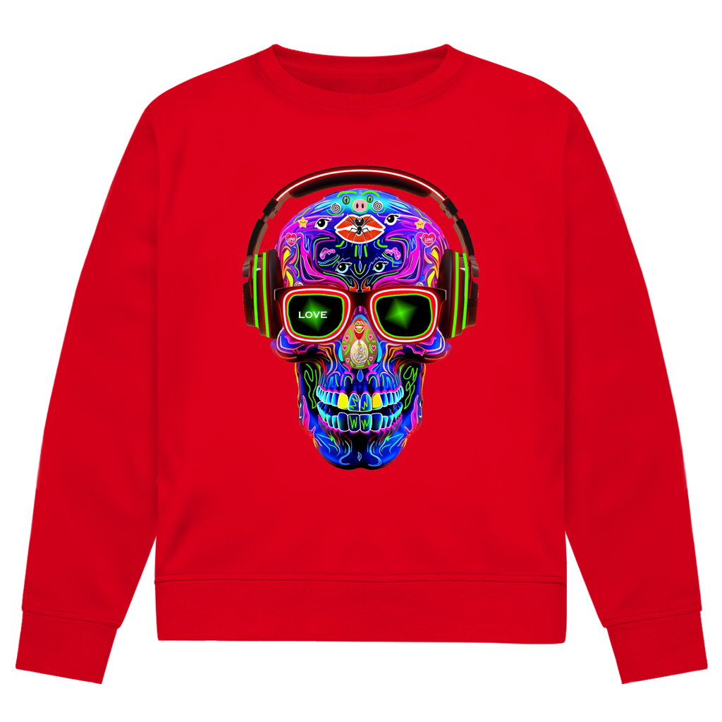 Herren Premium Bio Sweatshirt Skull Design
