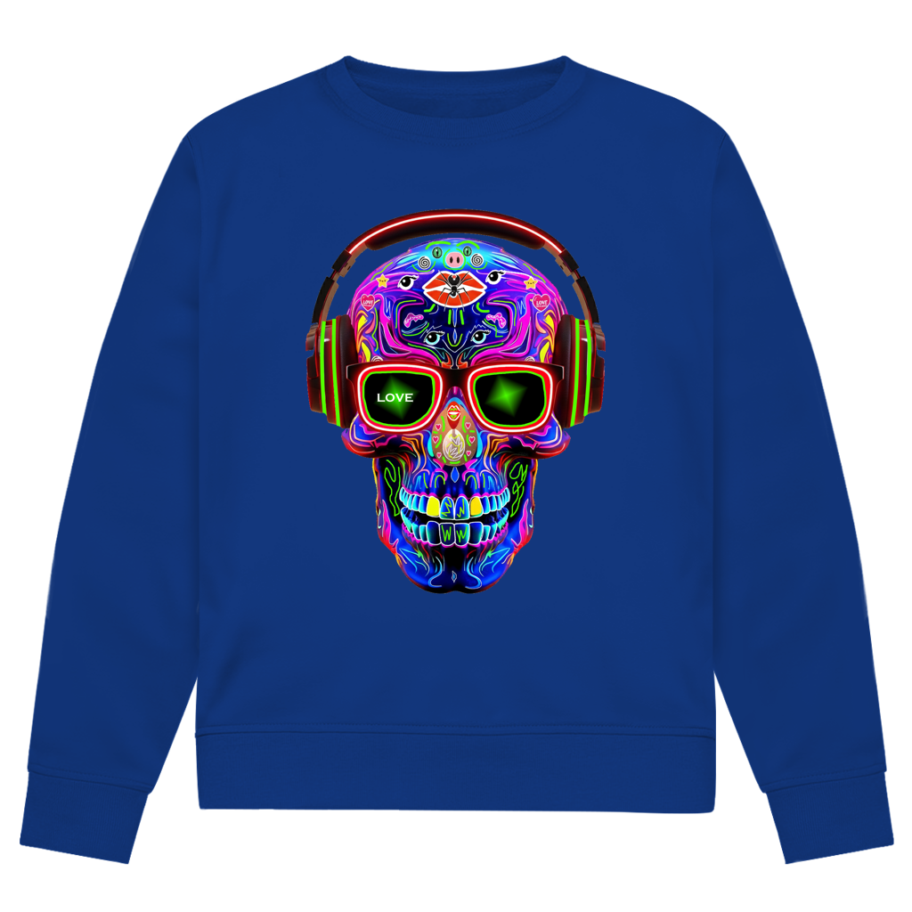 Herren Premium Bio Sweatshirt Skull Design