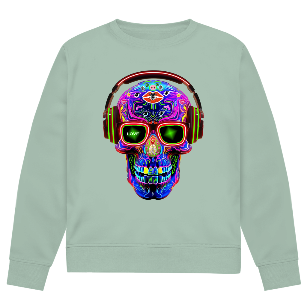 Herren Premium Bio Sweatshirt Skull Design