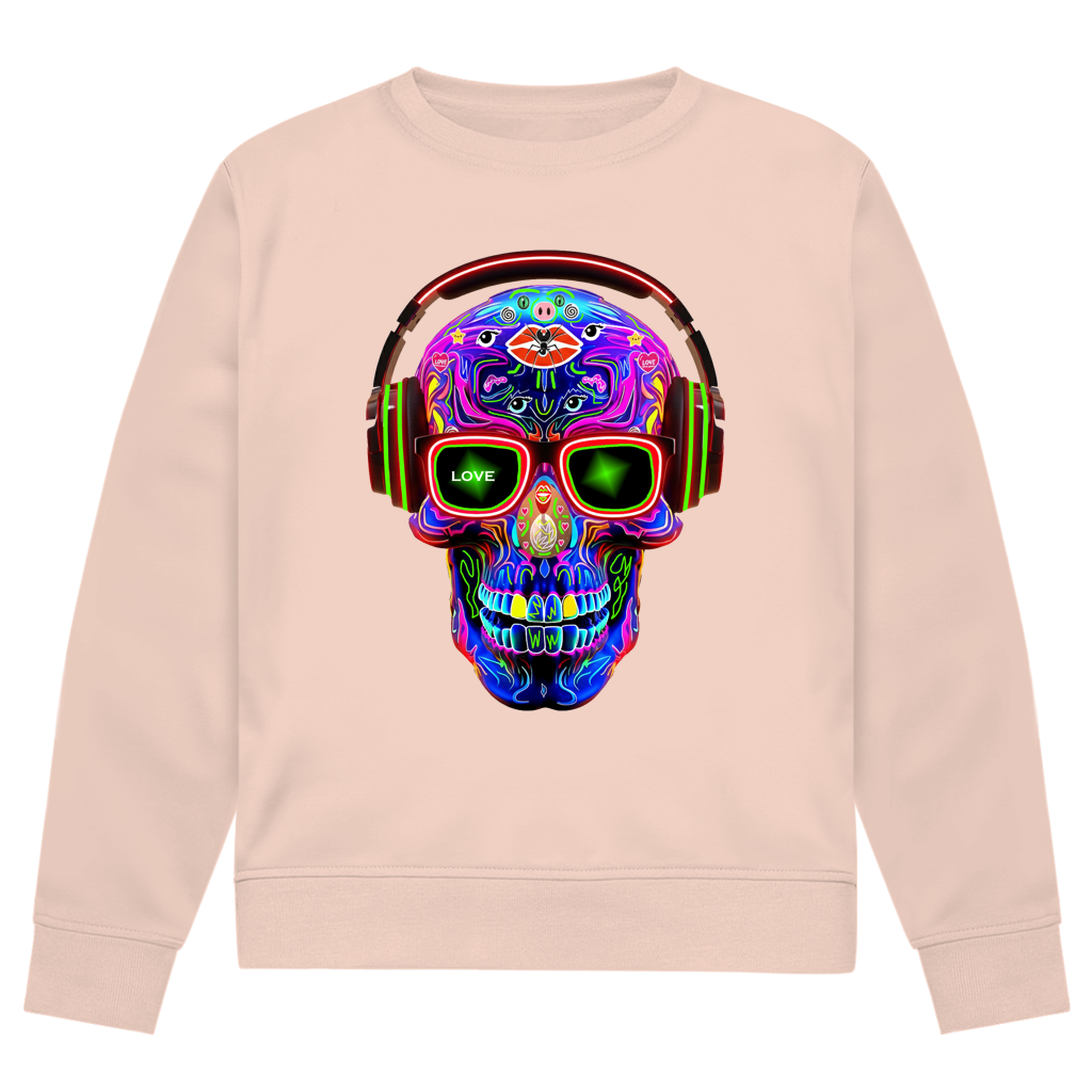 Herren Premium Bio Sweatshirt Skull Design