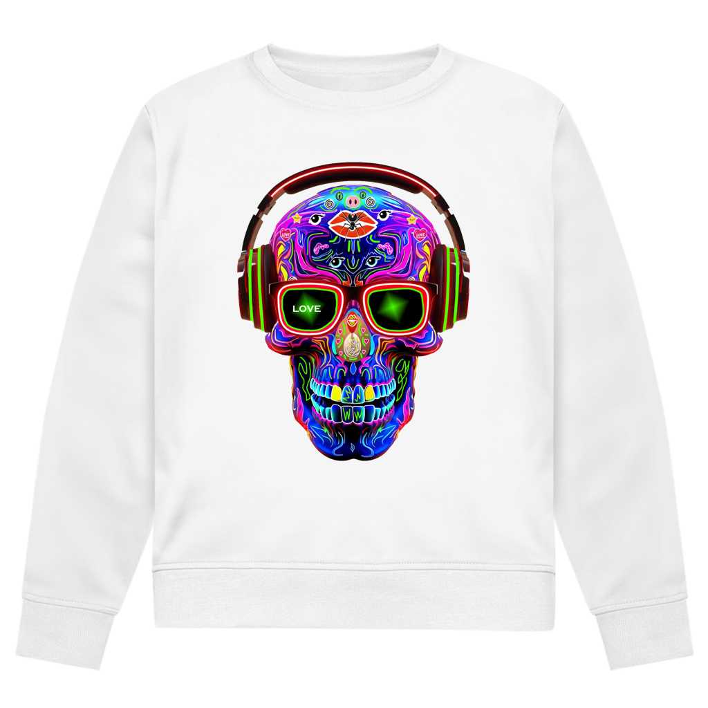 Herren Premium Bio Sweatshirt Skull Design