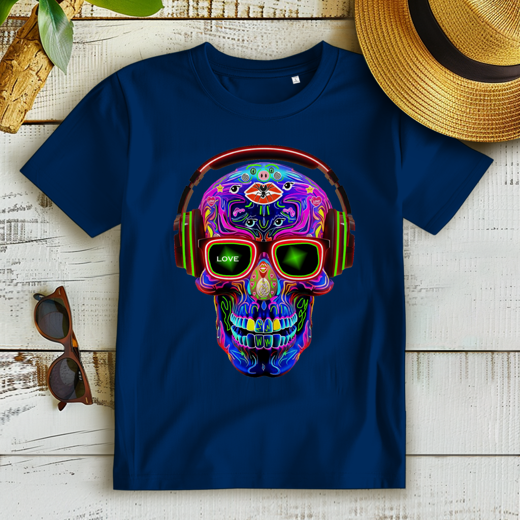 Damen Premium Bio T-Shirt Skull Design