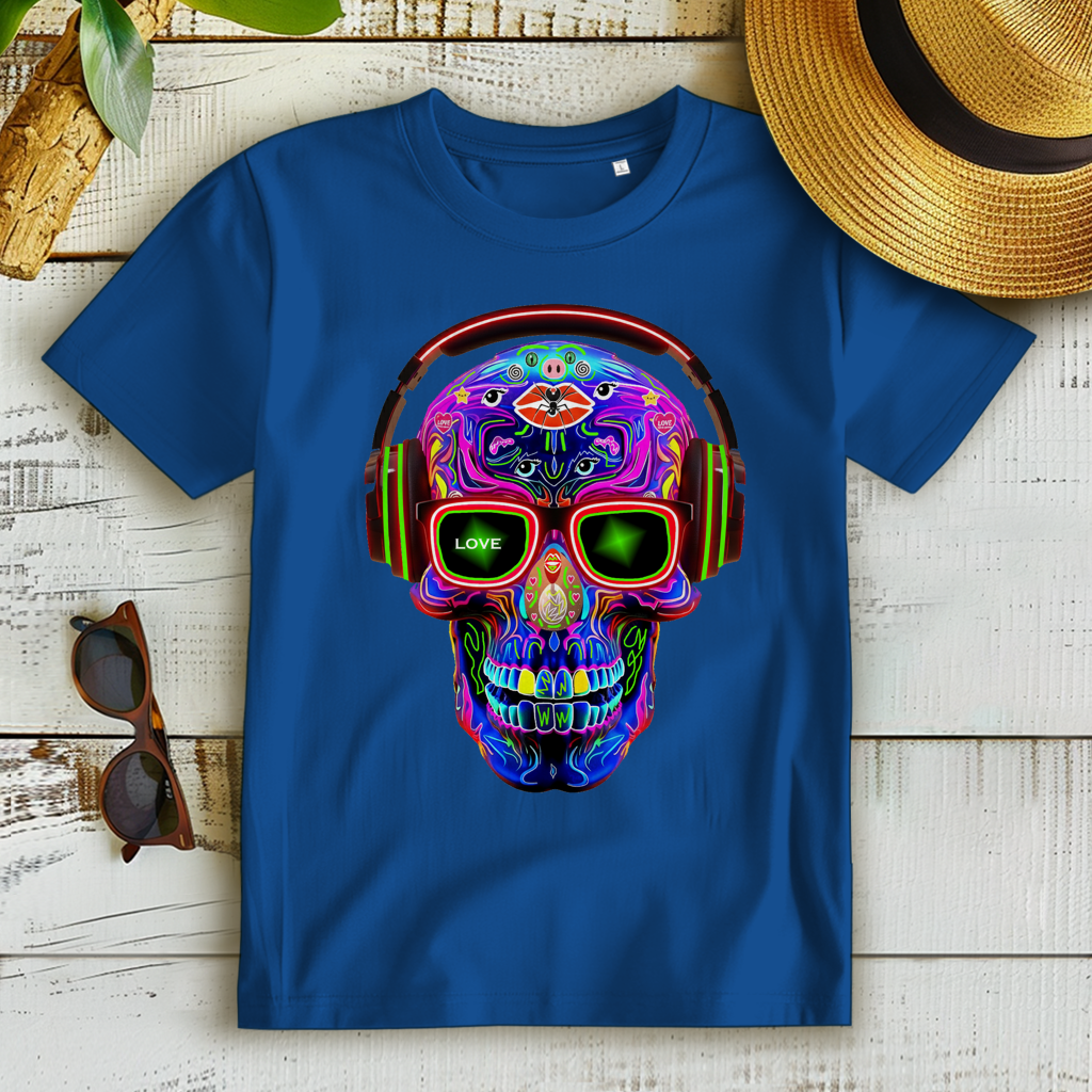 Damen Premium Bio T-Shirt Skull Design