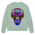Damen Premium Bio Sweatshirt Skull Design