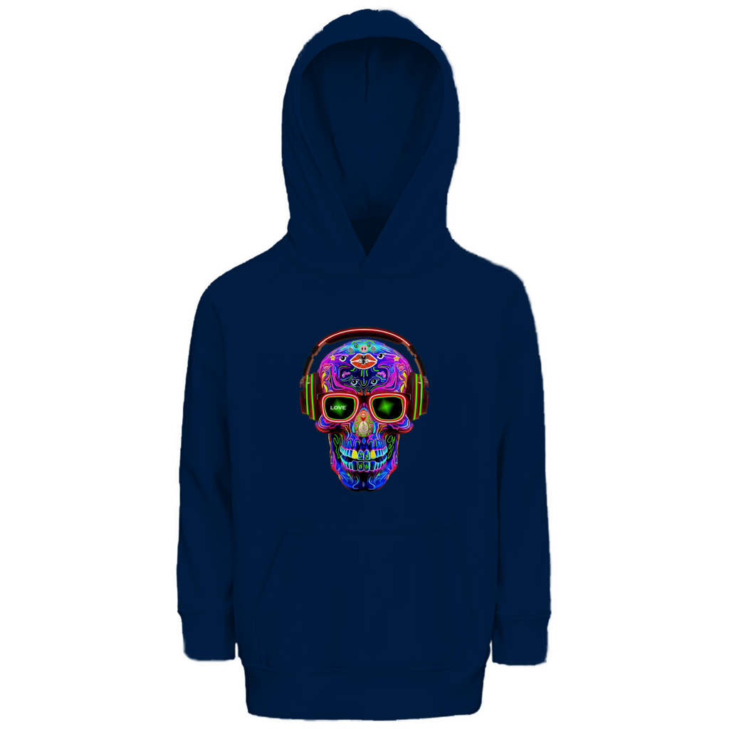 Kinder Premium Bio Hoodie Skull Design
