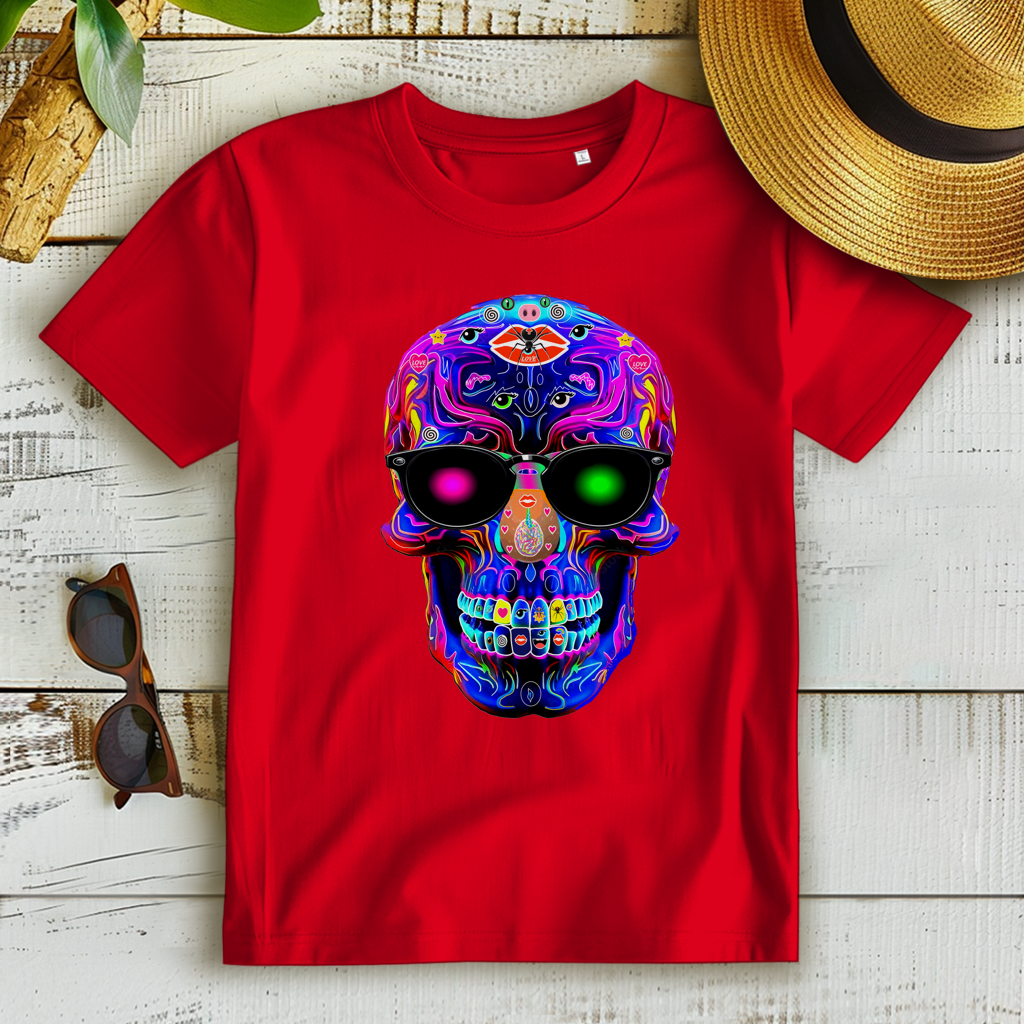 Damen Premium Bio T-Shirt Skull Designs