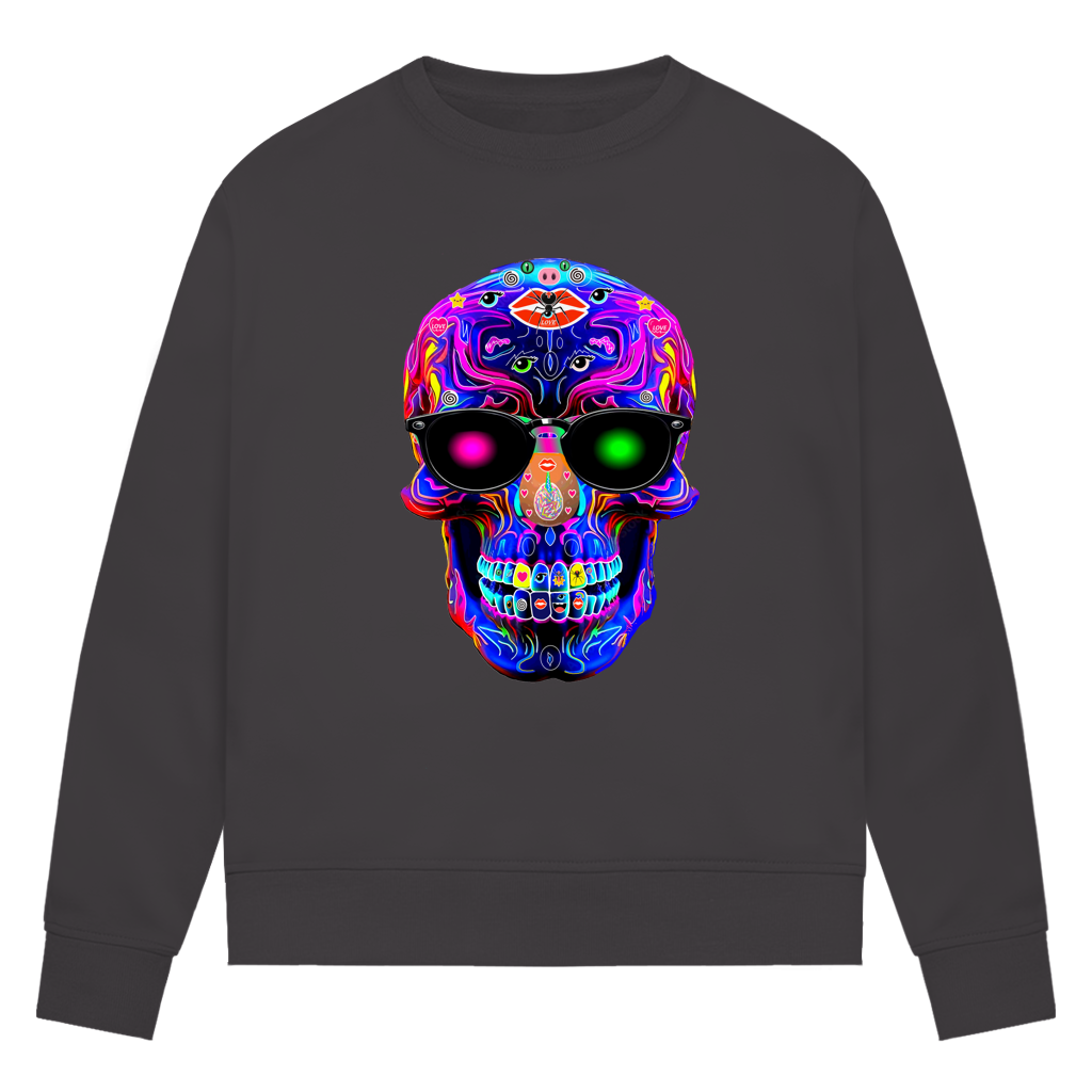 Damen Premium Bio Sweatshirt Skull Designs