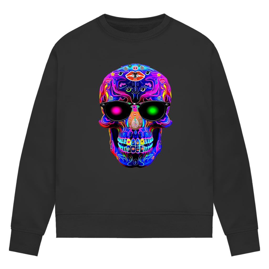 Damen Premium Bio Sweatshirt Skull Designs