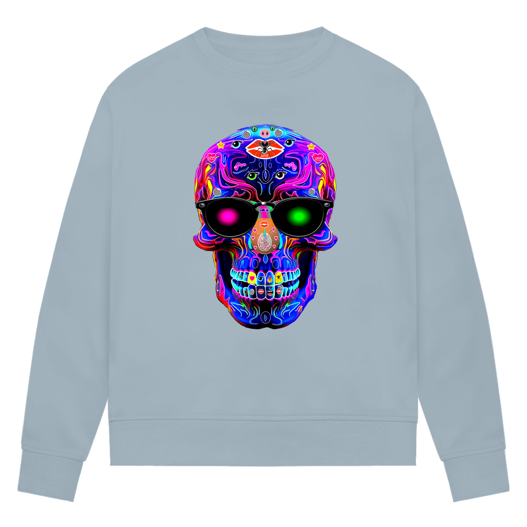 Damen Premium Bio Sweatshirt Skull Designs