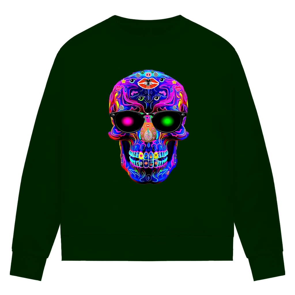 Damen Premium Bio Sweatshirt Skull Designs