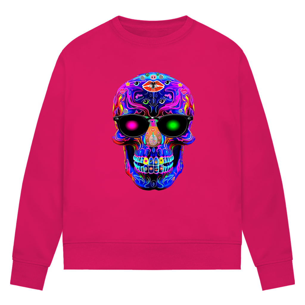 Damen Premium Bio Sweatshirt Skull Designs
