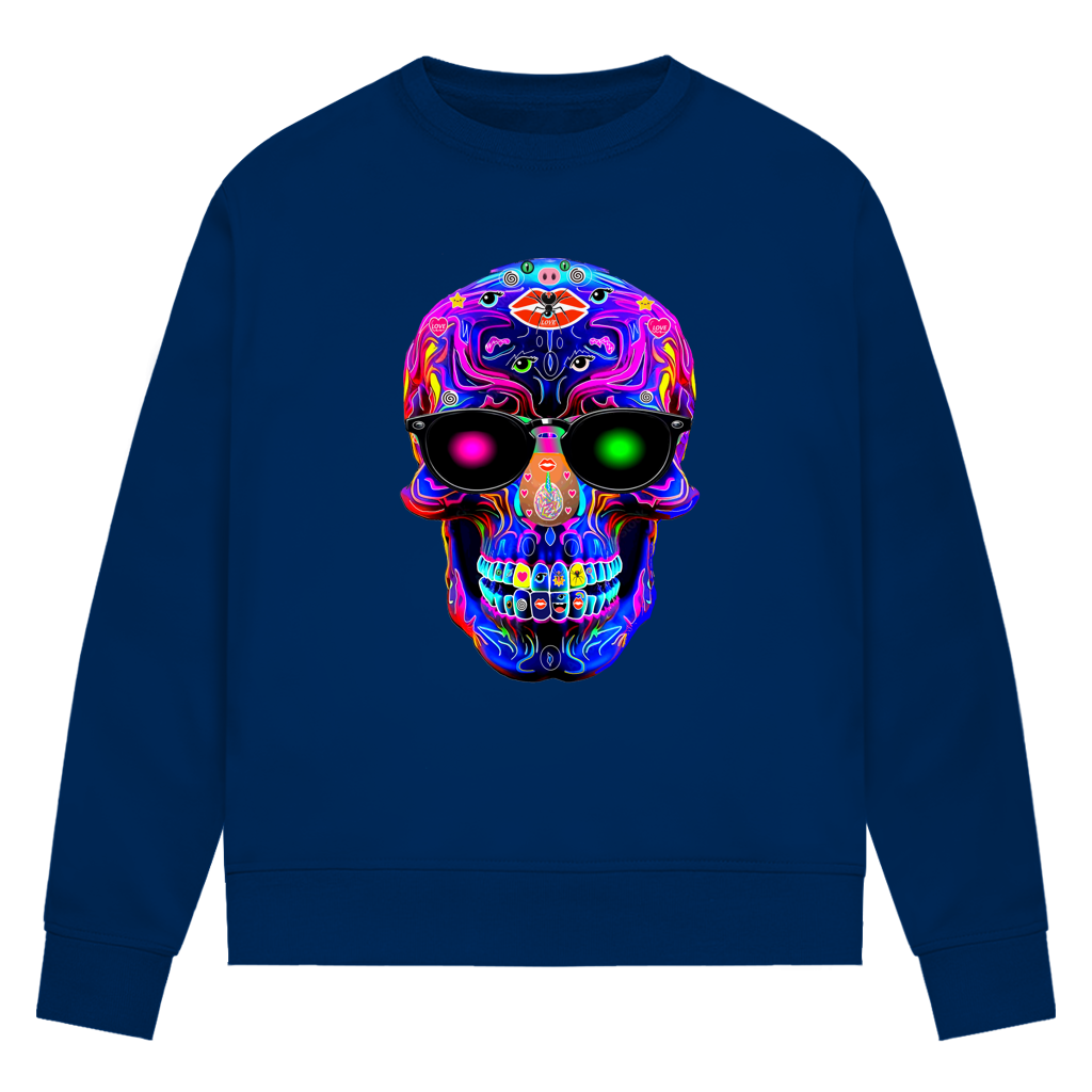 Damen Premium Bio Sweatshirt Skull Designs