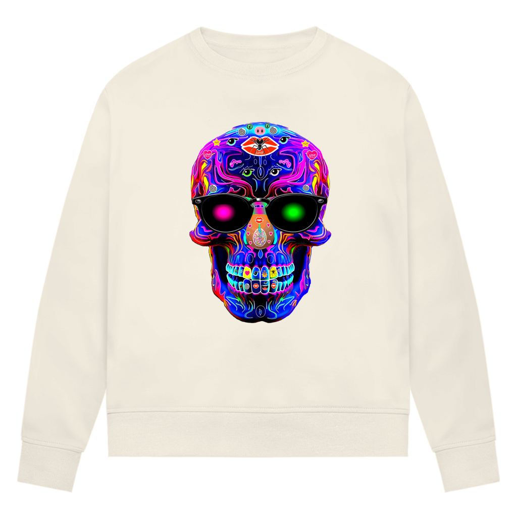 Damen Premium Bio Sweatshirt Skull Designs