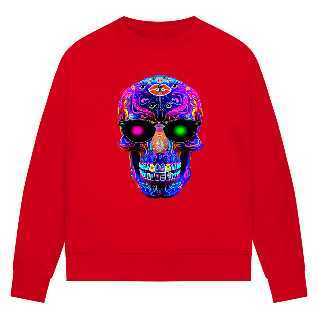 Damen Premium Bio Sweatshirt Skull Designs