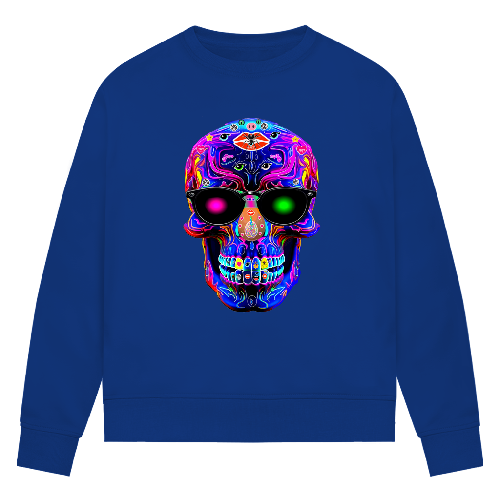 Damen Premium Bio Sweatshirt Skull Designs