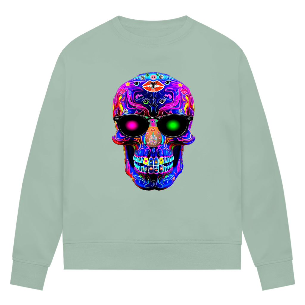 Damen Premium Bio Sweatshirt Skull Designs