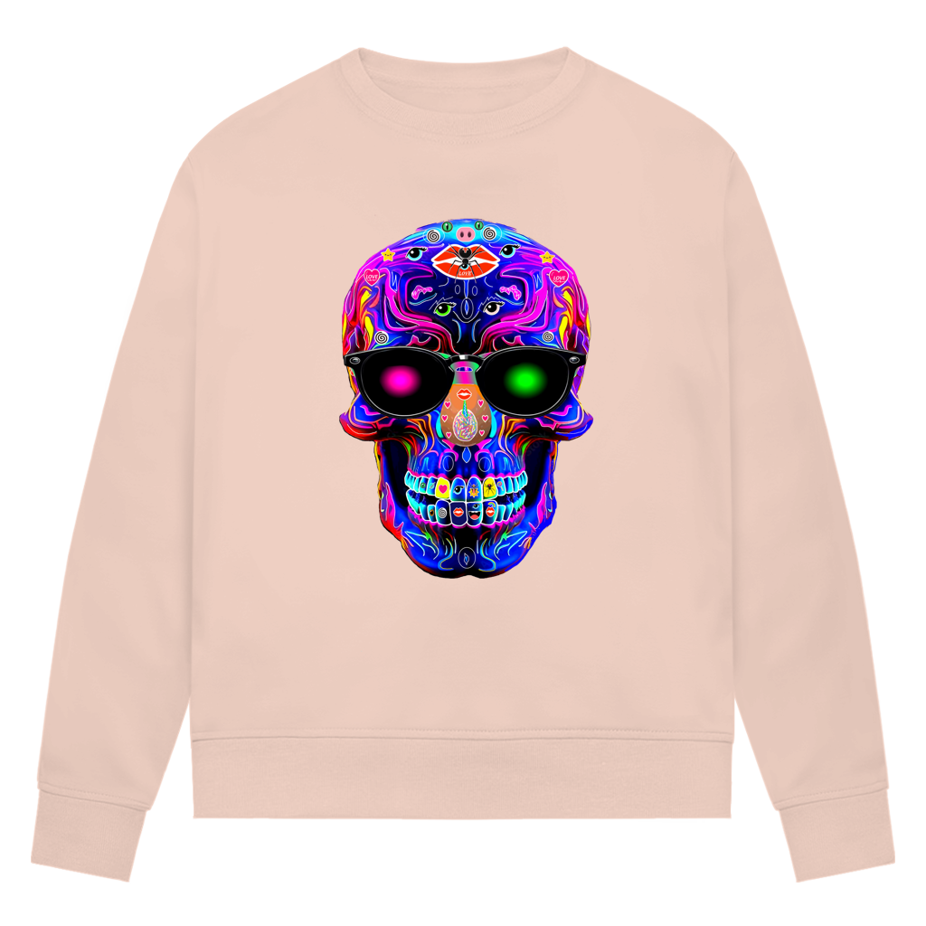 Damen Premium Bio Sweatshirt Skull Designs