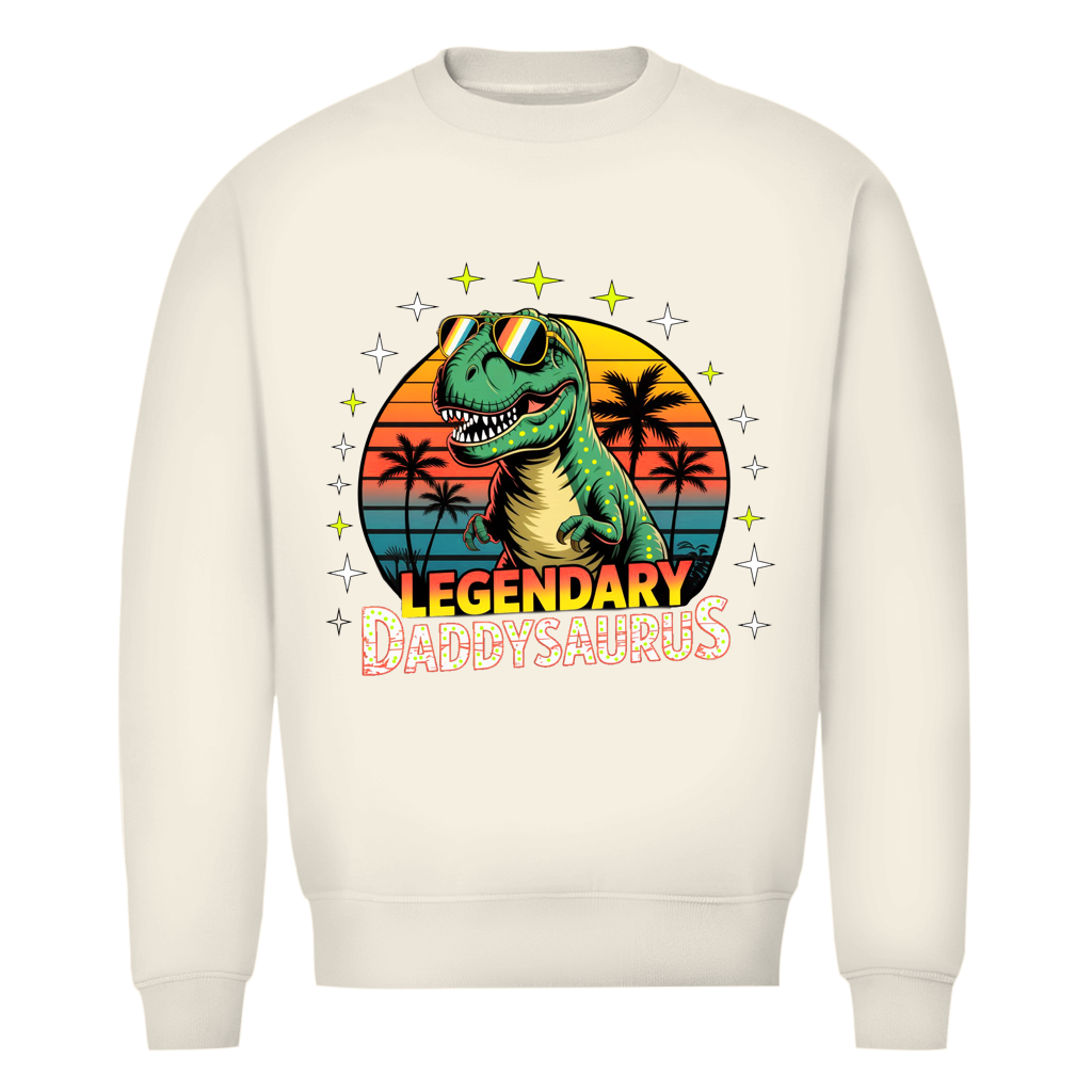 Herren Premium Bio Sweatshirt Daddysaurus