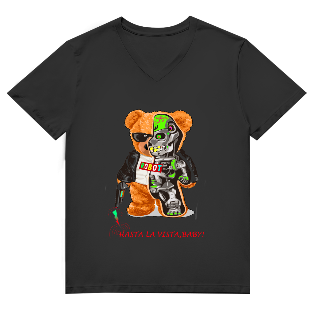 Herren Premium Bio V-Neck T-Shirt Bär