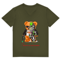 Herren Premium Bio V-Neck T-Shirt Bär