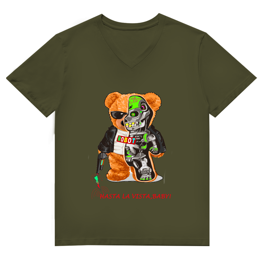 Herren Premium Bio V-Neck T-Shirt Bär