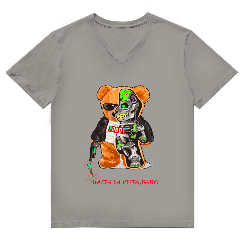 Herren Premium Bio V-Neck T-Shirt Bär