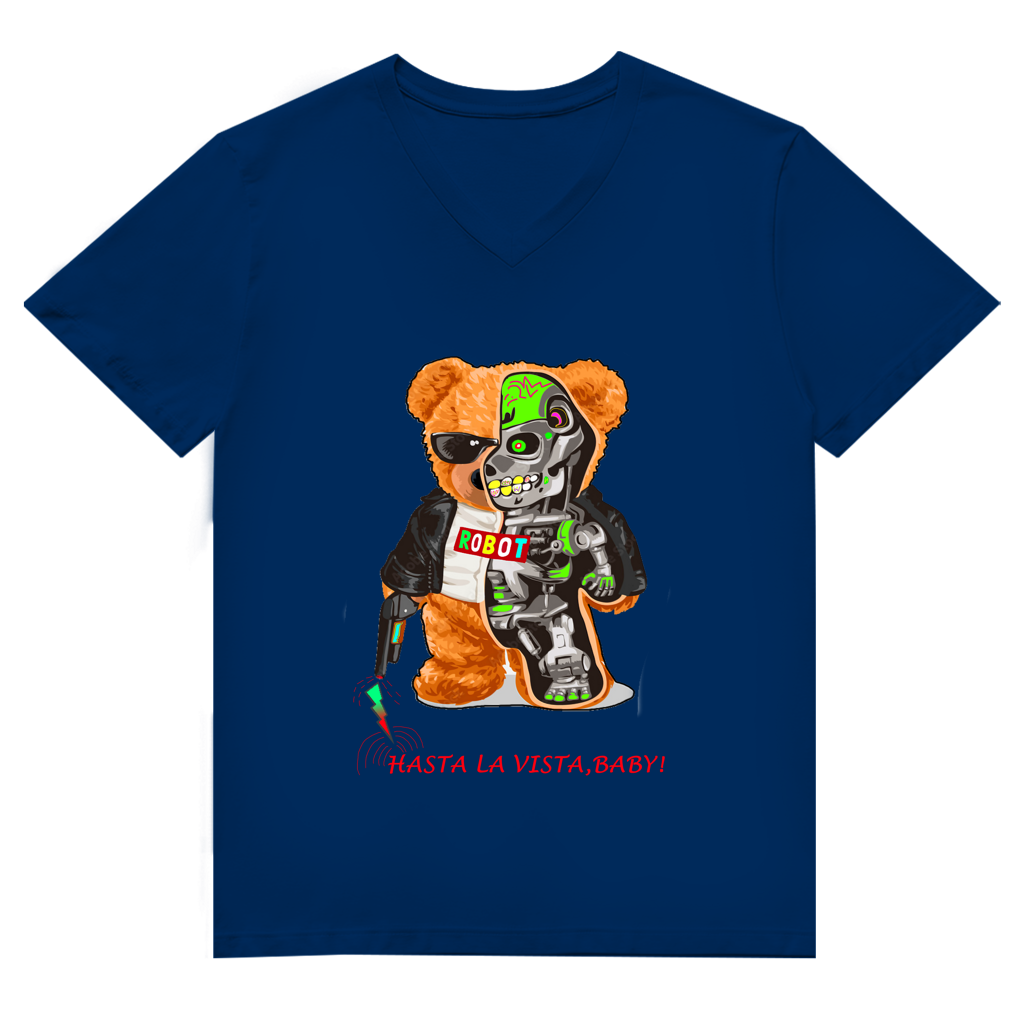 Herren Premium Bio V-Neck T-Shirt Bär