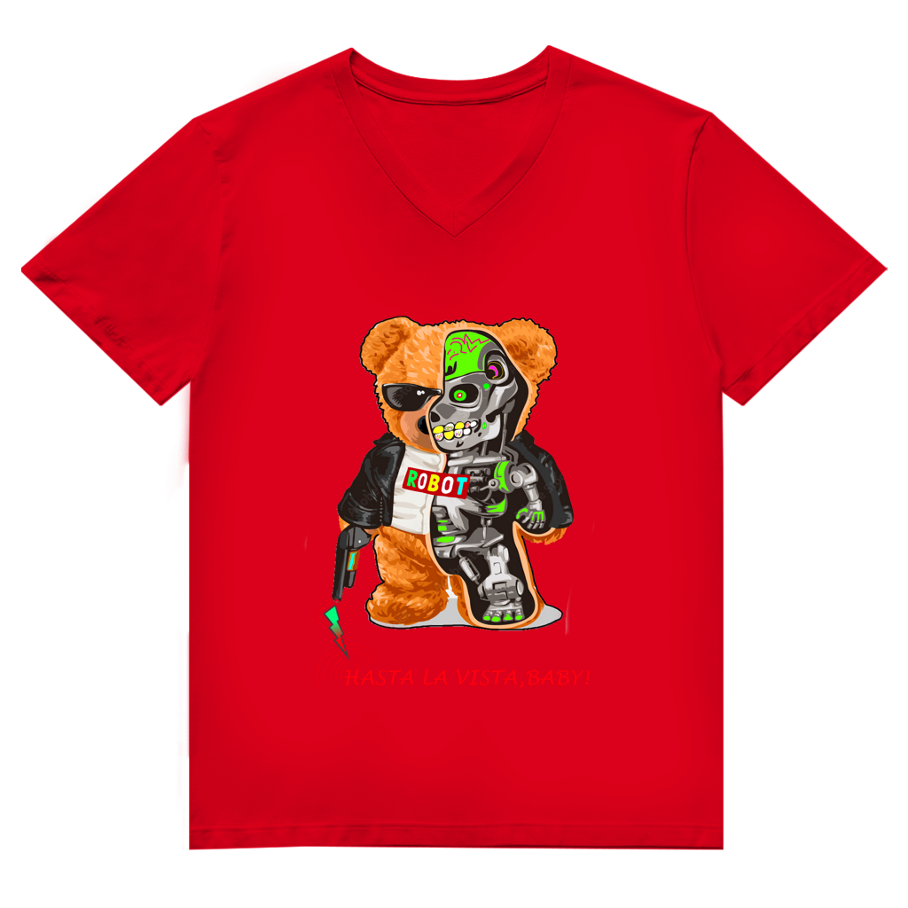 Herren Premium Bio V-Neck T-Shirt Bär