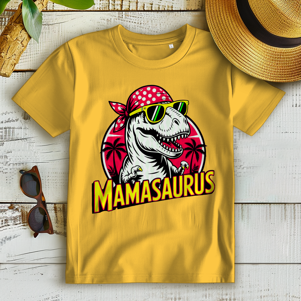Damen Premium Bio T-Shirt Mamasaurus
