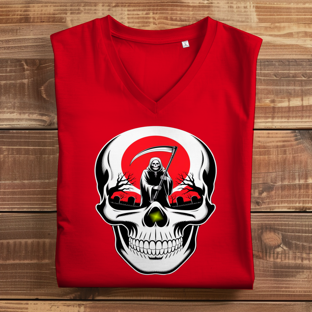 Damen Premium Bio V-Neck T-Shirt Tod