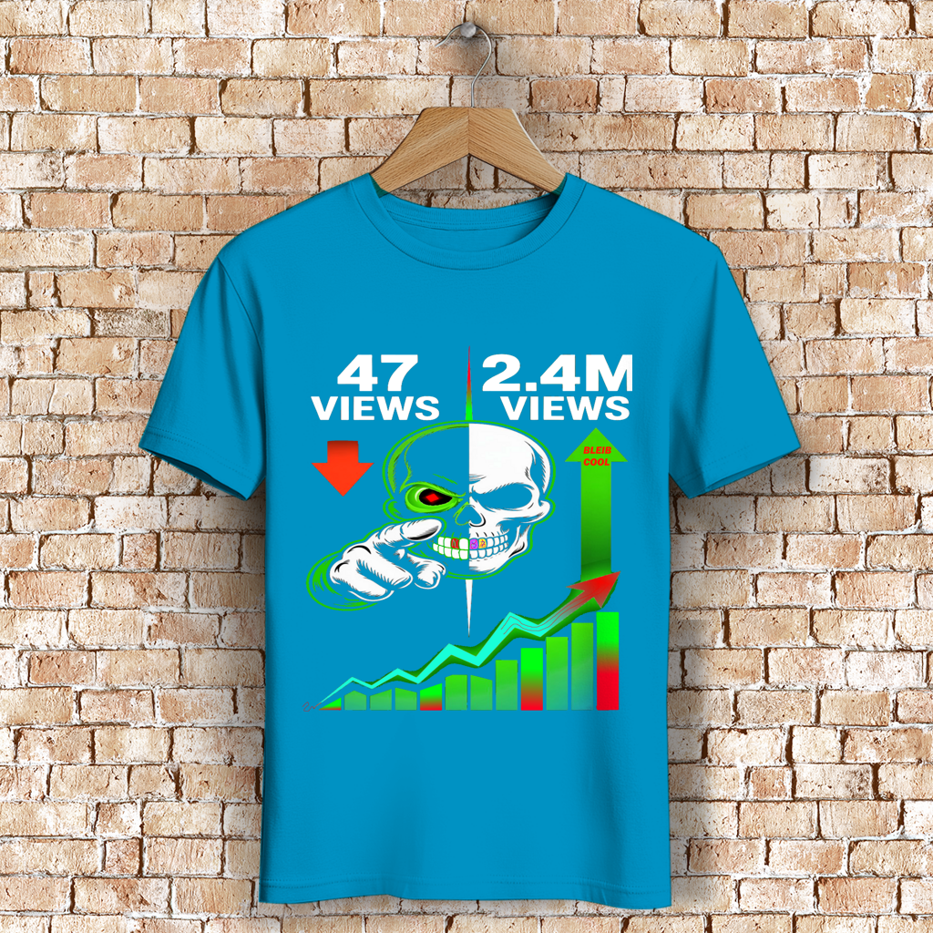 Herren Premium Bio T-Shirt Algorhythm Skull