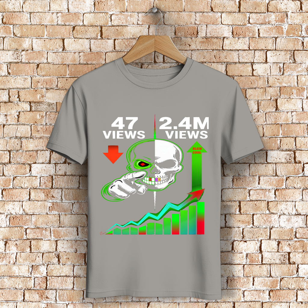 Herren Premium Bio T-Shirt Algorhythm Skull