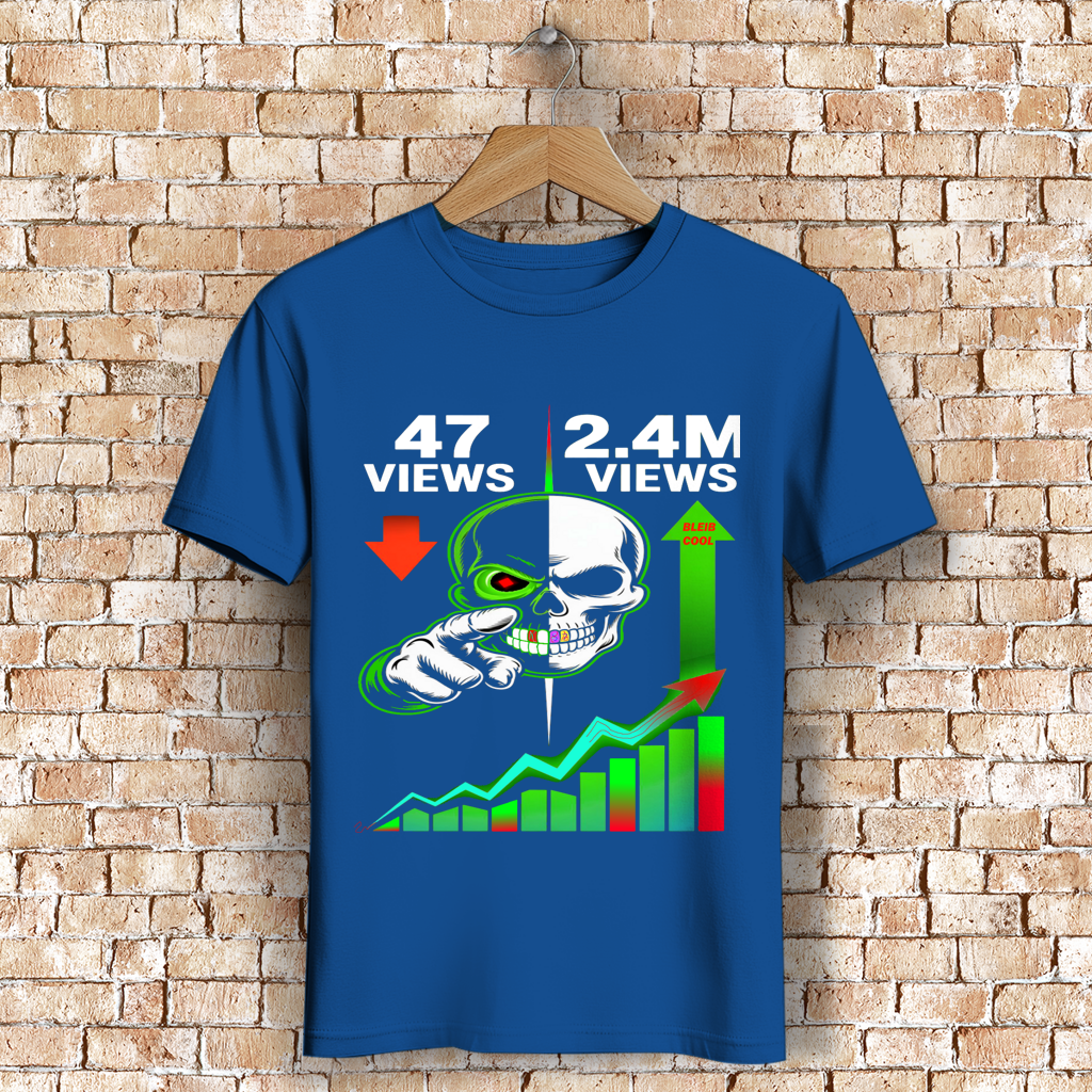 Herren Premium Bio T-Shirt Algorhythm Skull