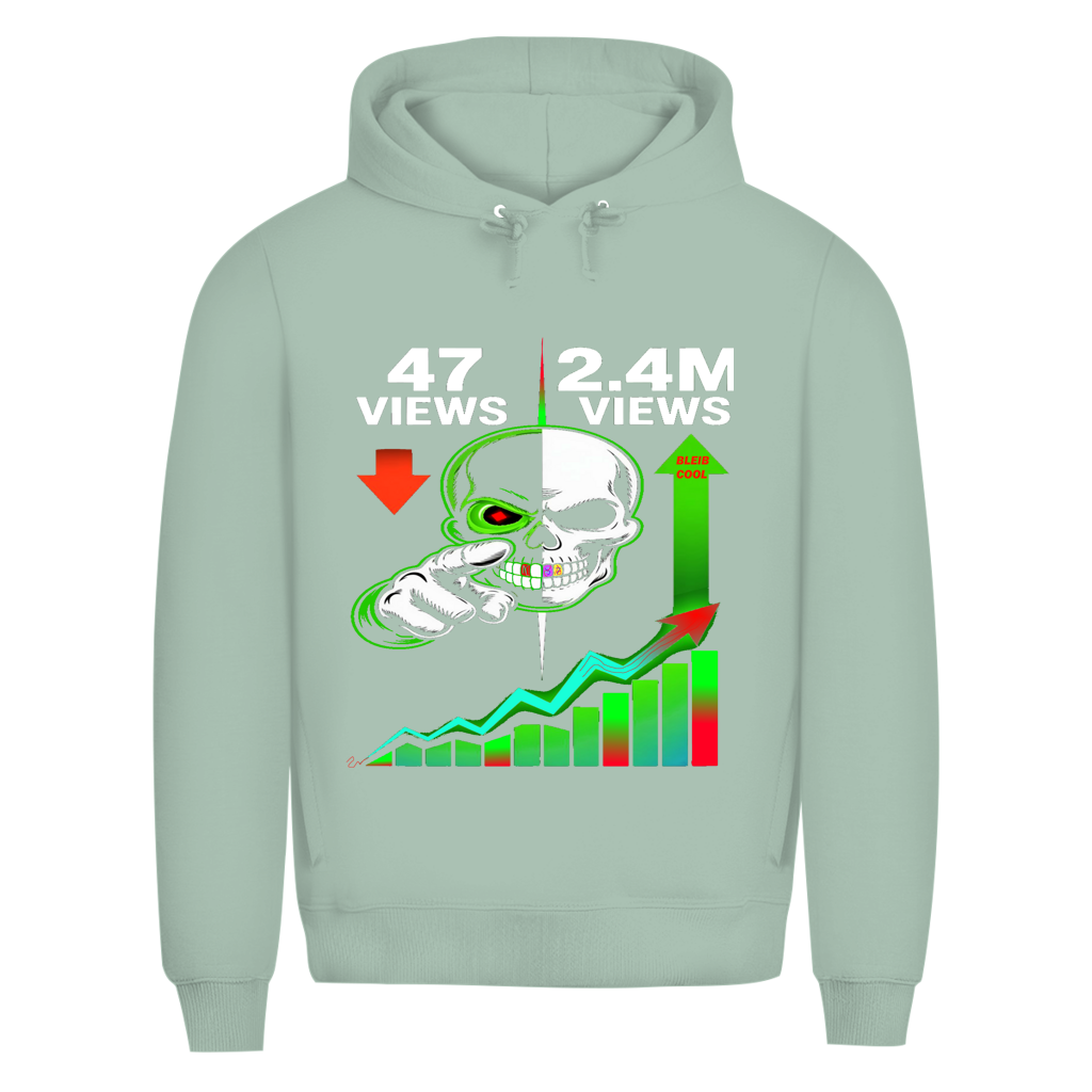 Herren Premium Bio Hoodie Algorhythm Skull
