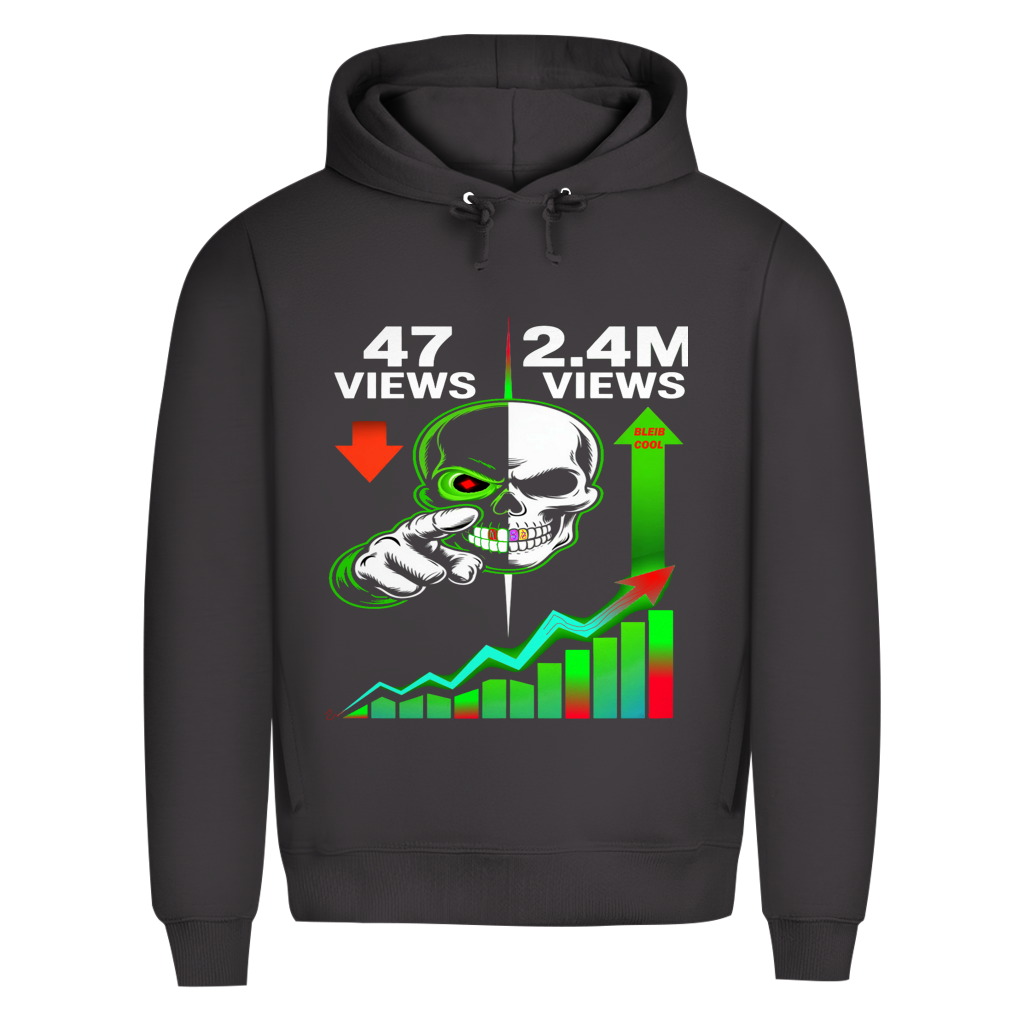 Herren Premium Bio Hoodie Algorhythm Skull