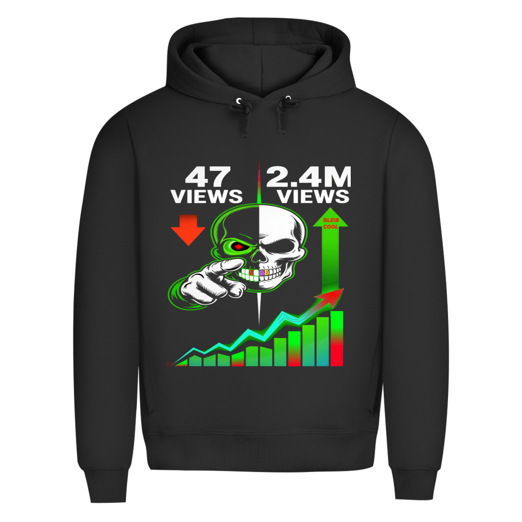 Herren Premium Bio Hoodie Algorhythm Skull